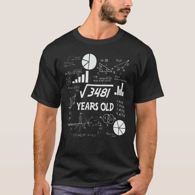 Camiseta Professor de Matemática de 59 Anos de Idade, Anive (Frente)