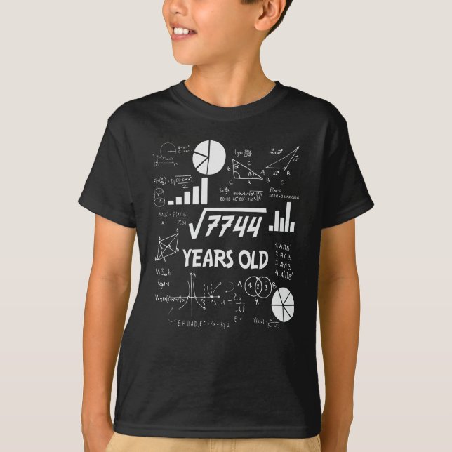 Camiseta Professor de Matemática de 88 Anos de Idade, Bday  (Frente)