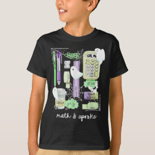 Camiseta Professor de Matemática de Halloween Fantasmas Tri