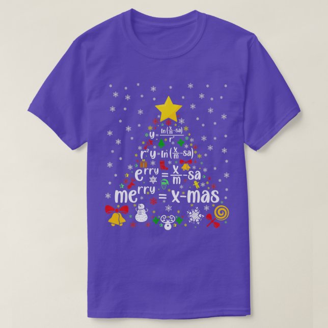 Camiseta Professor de matemática de Natal do xma, professor (Frente do Design)