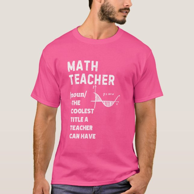 Camiseta Professor de Matemática Definição O título mais le (Frente)