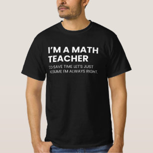 Camiseta Professor de Matemática Ditado Engraçado de Profes