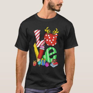 Camiseta Professor de Matemática do Amor Natal Professor da
