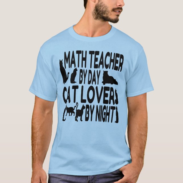 Camiseta Professor de Matemática do Cat Lover (Frente)
