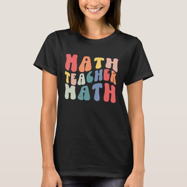 Camiseta Professor de Matemática em Groovy Estudante Primei (Frente)