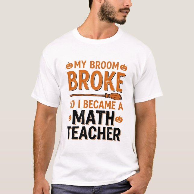 Camiseta Professor de Matemática Engraçado Desenho de Vasso (Frente)
