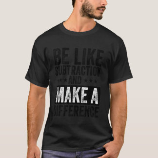 Camiseta Professor de matemática engraçado é como subtração
