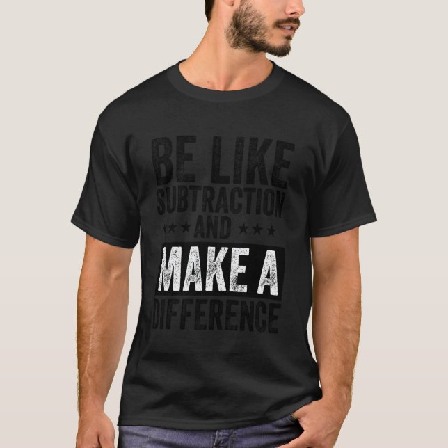 Camiseta Professor de matemática engraçado é como subtração (Frente)