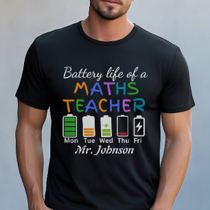 Camiseta Professor de Matemática Engraçado Vida da Bateria