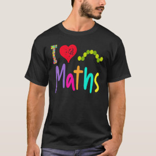 Camiseta Professor de Matemática Eu Amo Matemática Lagarta