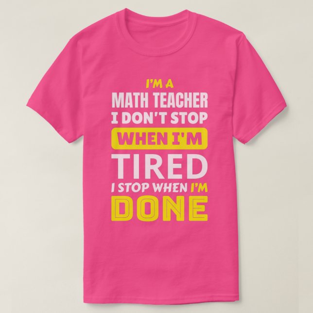 Camiseta Professor de Matemática, eu doo 27t paro quando Ix (Frente do Design)