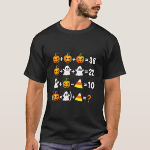 Camiseta Professor de Matemática Fantasma Abóbora Meme Dive