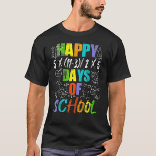Camiseta Professor de Matemática Feliz 100º Dia das Equaçõe