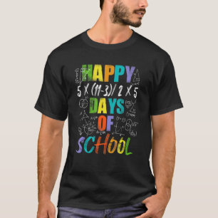 Camiseta Professor de Matemática Feliz 100º Dia das Equaçõe
