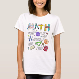 Camiseta Professor de Matemática Fofo Aluno De Volta à Esco