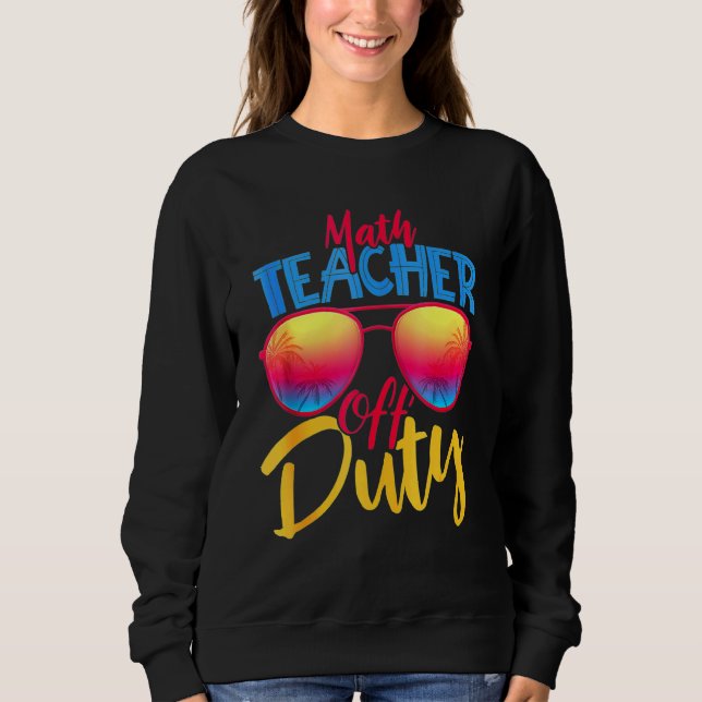 Camiseta Professor de matemática fora de serviço Óculos de  (Frente)