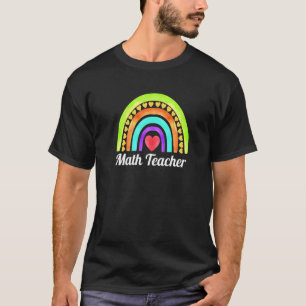 Camiseta Professor de Matemática Hearts & Rainbows Premium