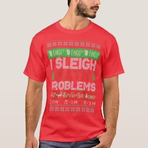 Camiseta Professor de Matemática I Sleigh Math Problems Chr