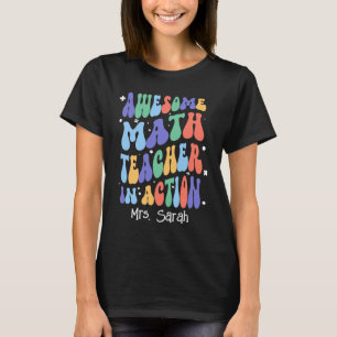 Camiseta Professor De Matemática Incrível Em Ação (NOME DO 