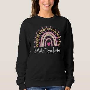 Camiseta Professor de Matemática Life Leopard Print Boho Ra
