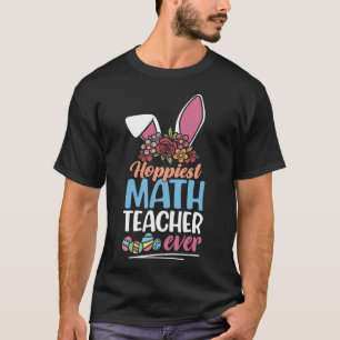 Camiseta Professor de Matemática Mais Feliz, Já Vez, Placa