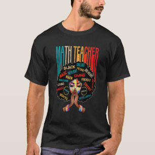 Camiseta Professor de Matemática Negra Afro Ama Melanin Afr