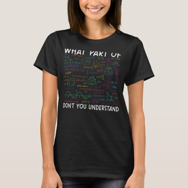 Camiseta Professor De Matemática Para Homens E Mulheres 1 (Frente)