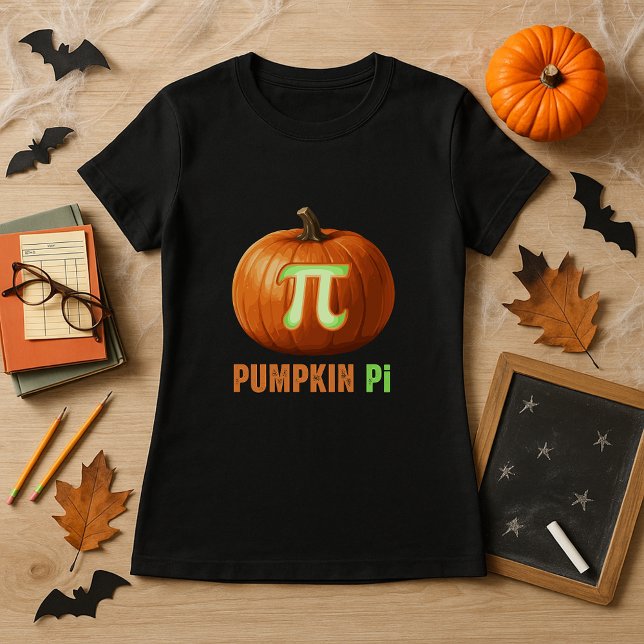 Camiseta Professor de Matemática Pumpkin Pi no Halloween (Criador carregado)