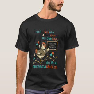Camiseta Professor de Matemática Pun Mathemachicken Piada d