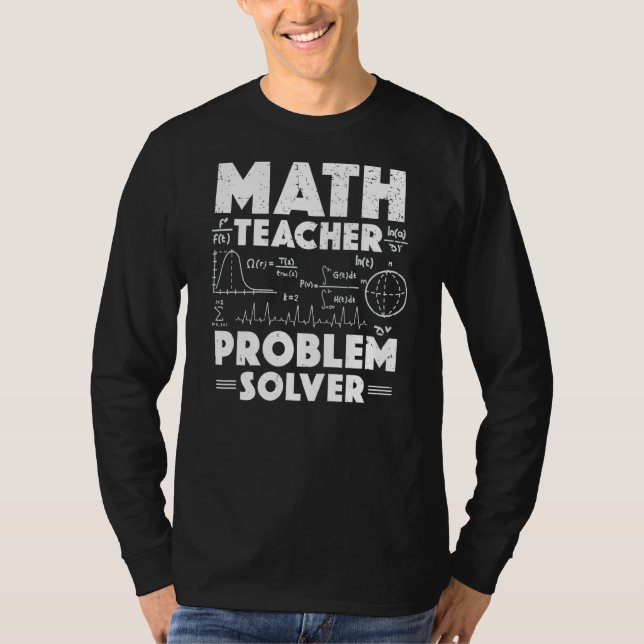 Camiseta Professor de Matemática Resolver Problemas de Volt (Frente)