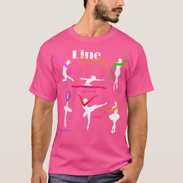 Camiseta Professor de Matemática Shirt Line Dancing Balé Da (Frente)