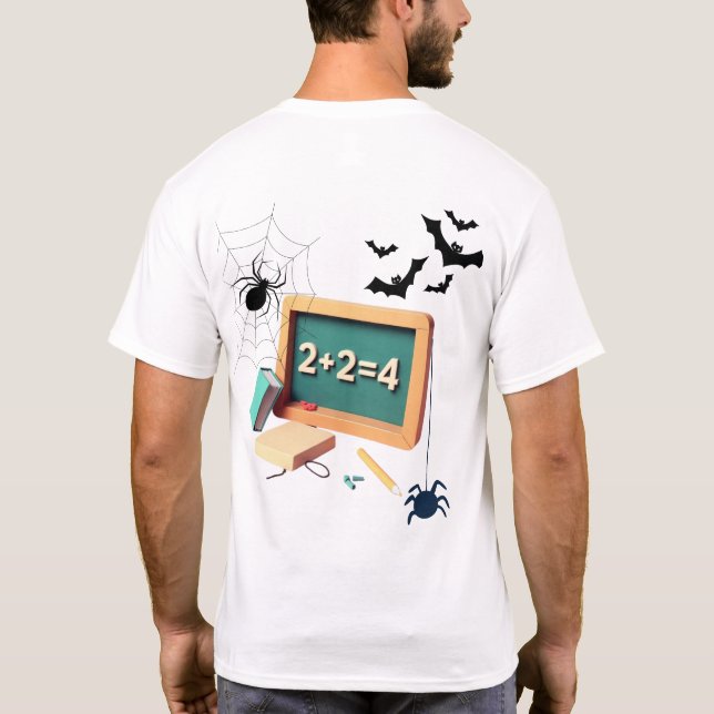Camiseta Professor de Matemática Spooky (Verso)