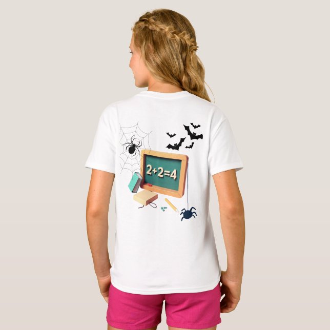 Camiseta Professor de Matemática Spooky (Parte Traseira Completa)