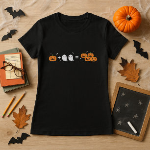 Camiseta Professor de Matemática Spooky Halloween Pumpkin e