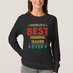 Camiseta Professor de Melhor Remediação do Mundo Retro Nunc