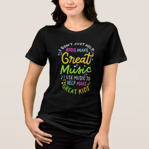 Camiseta Professor de Música - Ajudar Crianças a Fazer Pres