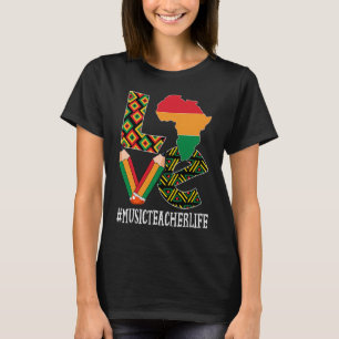 Camiseta Professor de Música Apaixonado Mapeia Black Hist A