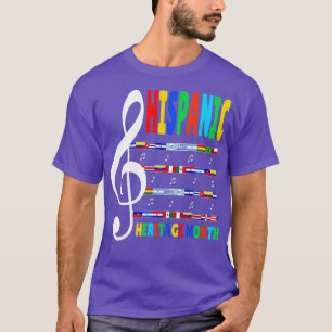 Camiseta Professor de Música Colorida Kid National Hispanic