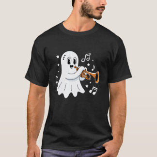 Camiseta Professor de Música Fantasma de Halloween Tocando 
