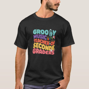 Camiseta Professor de Música Groovy Vintage Retro dos anos