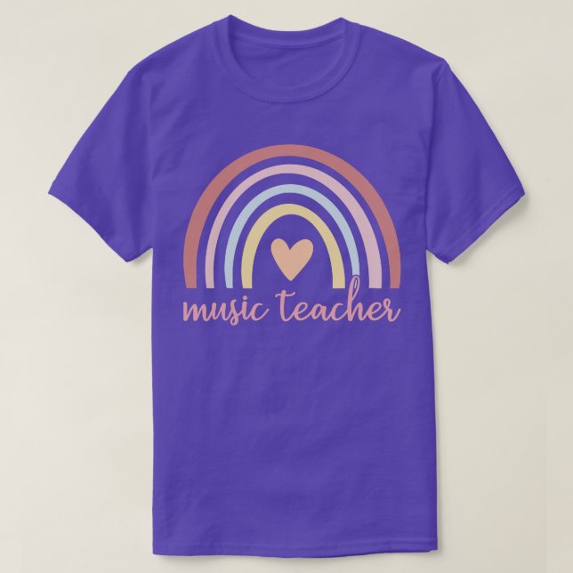 Camiseta Professor de Música I Boho Rainbow (Frente do Design)