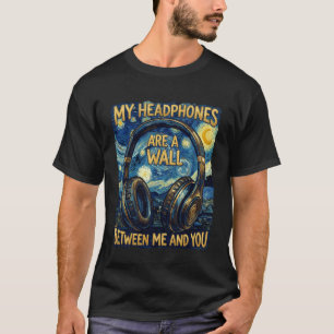 Camiseta Professor de Música Introvertido Arte Fones de Ouv