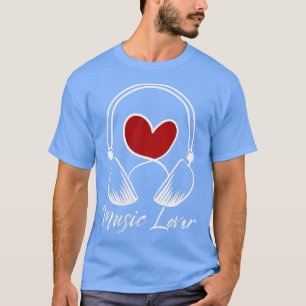 Camiseta Professor de Música - Lover I Fones de ouvido de M