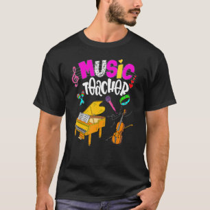 Camiseta Professor De Música Primeiro Dia Da Escola De Volt