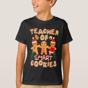 Camiseta Professor de Natal Biscoitos de Gengibre Fofos Div