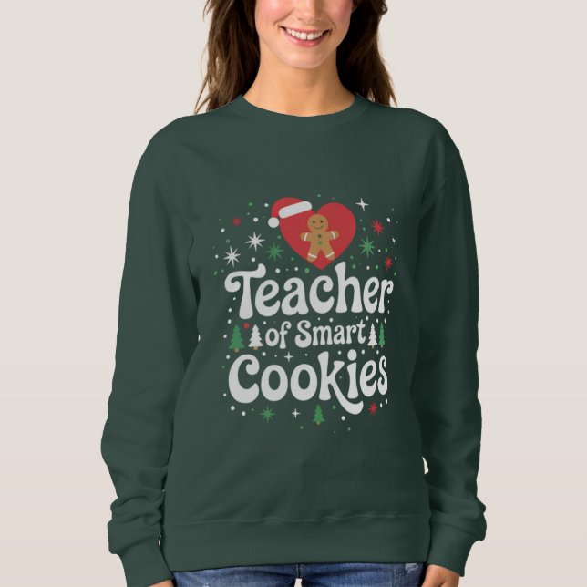 Camiseta Professor de Natal de Biscoitos Inteligentes  (Frente)