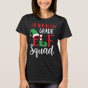 Camiseta Professor de Natal do Quadrado Elf no 1º ano