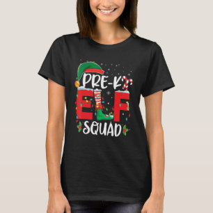 Camiseta Professor de Natal Pré-K Elf Grupo de Combinação d