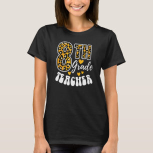 Camiseta Professor de Oitava Série Estampa de Leopardo 8º A