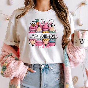 Camiseta Professor de Páscoa Personalizado: Tee; Bunny Penc